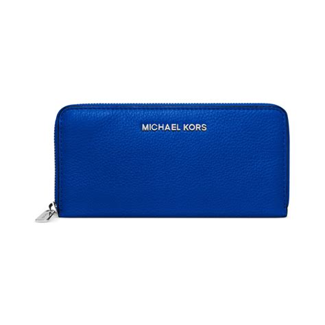 michael kors dark blue wallet with logo|Michael Kors small zip wallet.